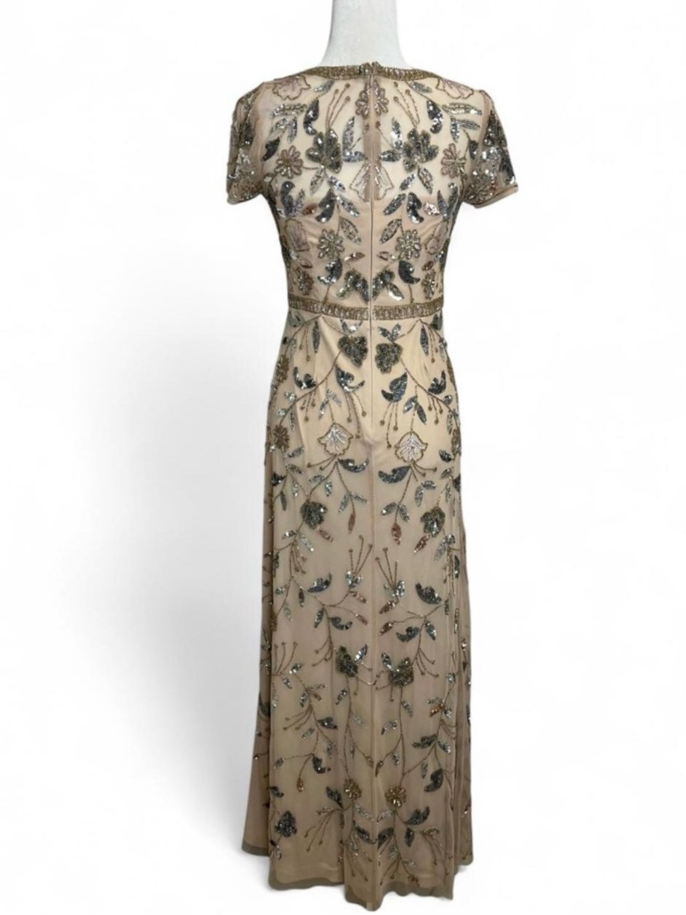 Adrianna Papell Blush Floral Sequin Maxi Dress - Picture 4 of 16